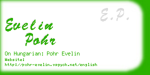 evelin pohr business card